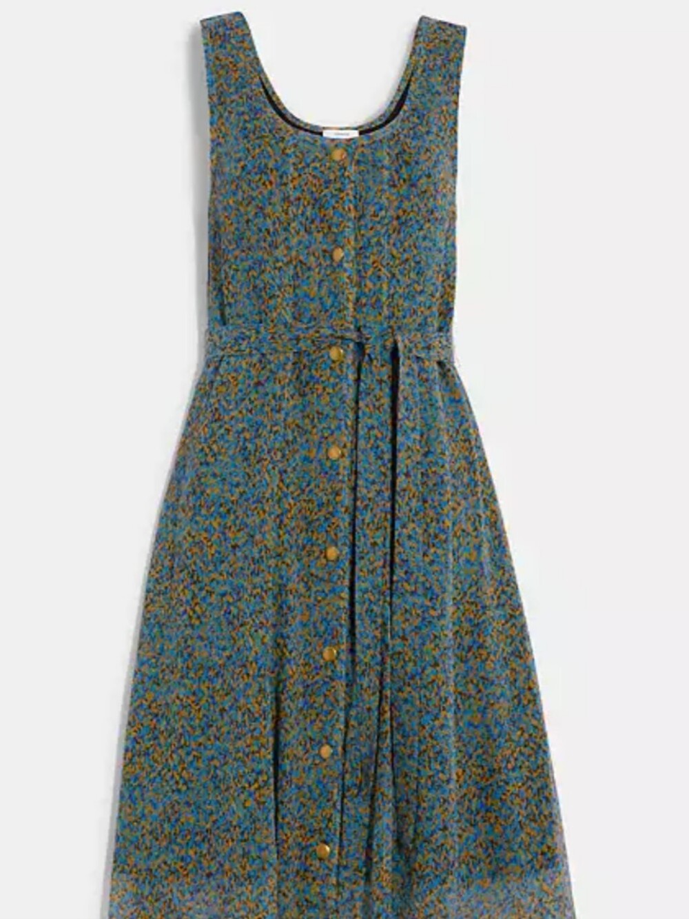 Coach Floral Euro Summer Y2K Midi Dress Cottage Front Button